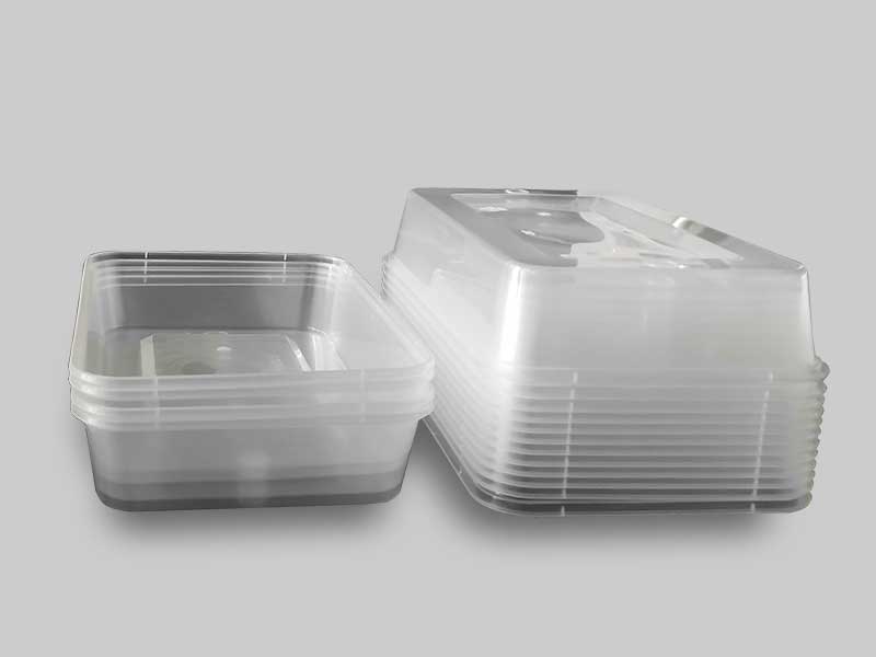 injected molded plastic food containers with lid - 500ml