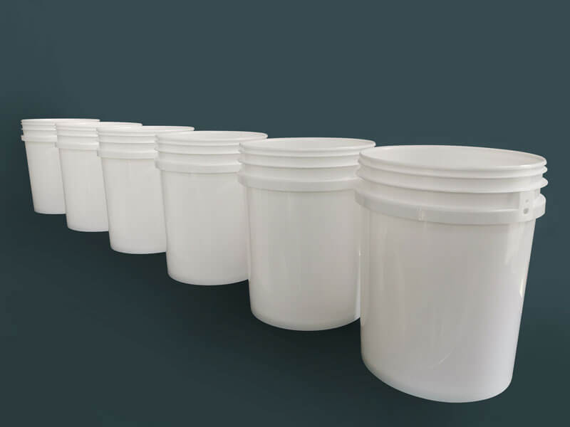 injection molded 20 L white barrels for chemical use
