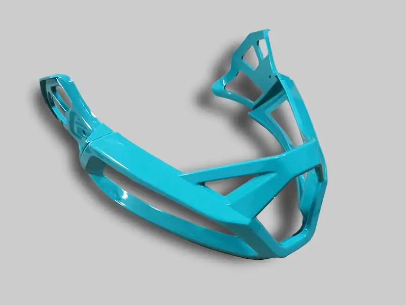 injection molded cycling helmet component