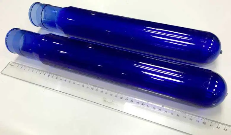 PET Preforms for Water Containers (Low AA) produced by EM560-PET Injection Molding Machine