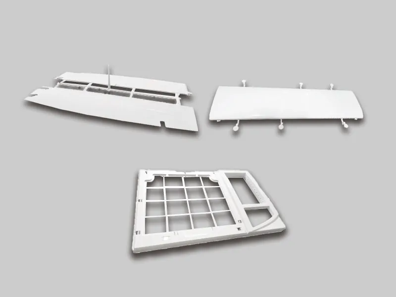 Air conditioning panel / frame / blade produced by ChenHsong JM650-MK6e Injection Molding Machine