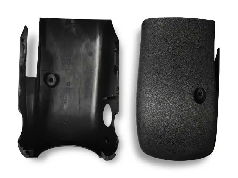 Steering column upper and lower shield assembly produced by EM480-SVP/3 Injection Molding Machines