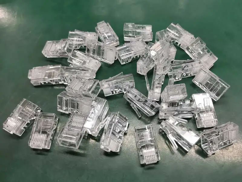Injection molding of Crystal RJ45 Keystone Jack Connectors